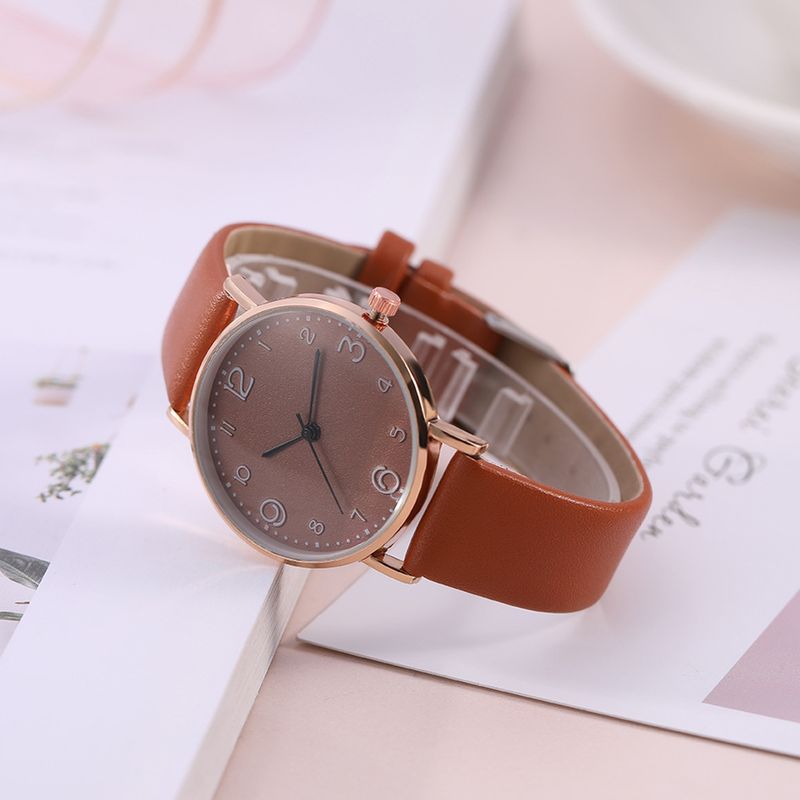 Yamaler Orologio da polso al quarzo analogico con cinturino in ecopelle da donna casual semplice alla moda coreana_voghion.com