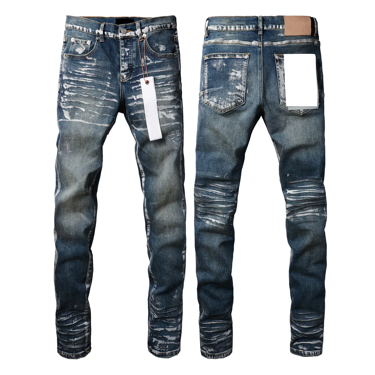 Hochwertige Jeans für Herren, modisches Design, zerrissene Biker-Jeans für Damen, Denim-Cargohose für Männer, schwarze Hose_voghion.com