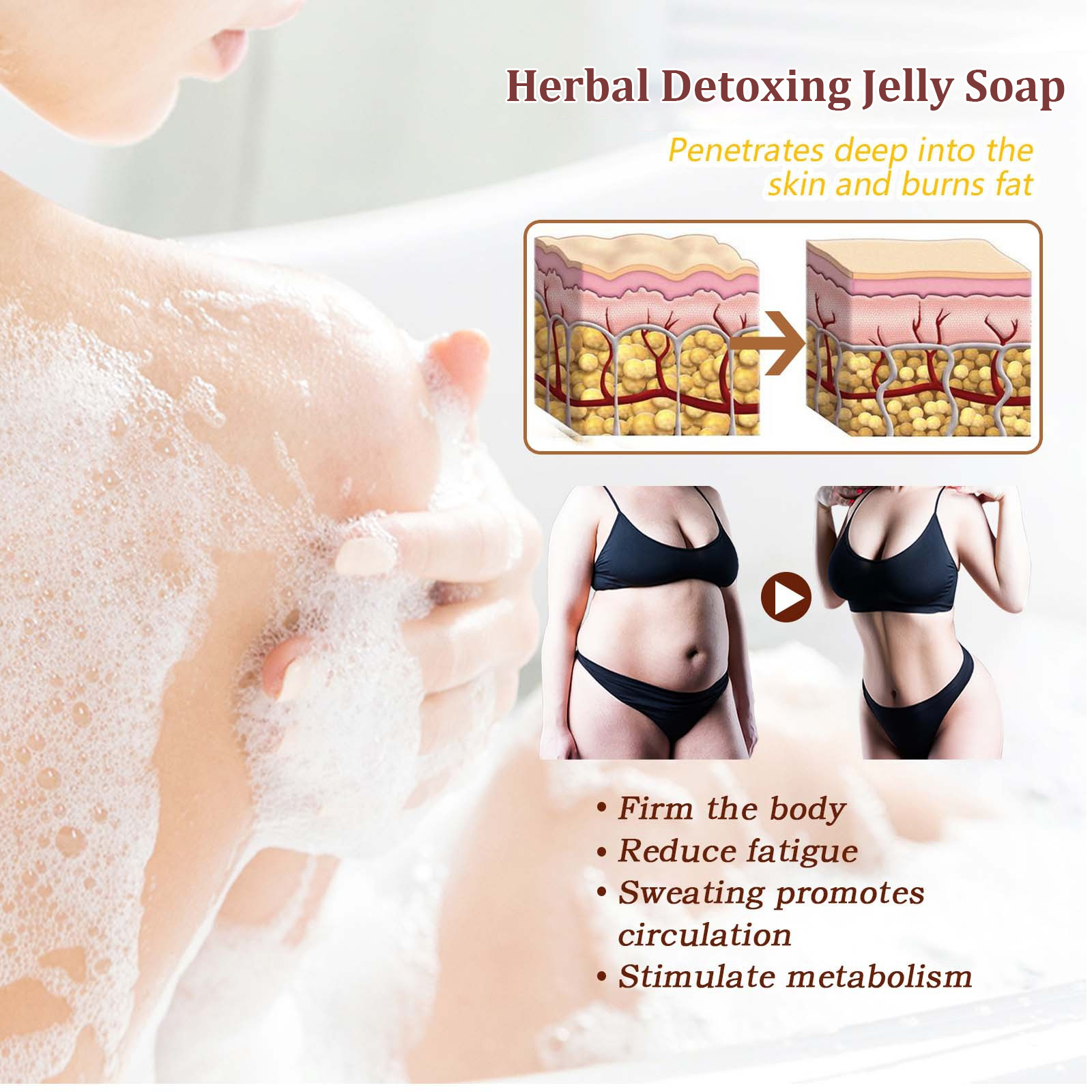 EELHOE Herbal Slimming Jelly Soap, Herbal Essence Deep Cleansing, Moisturizing, Firming And Slimming Soap For Skin_voghion.com