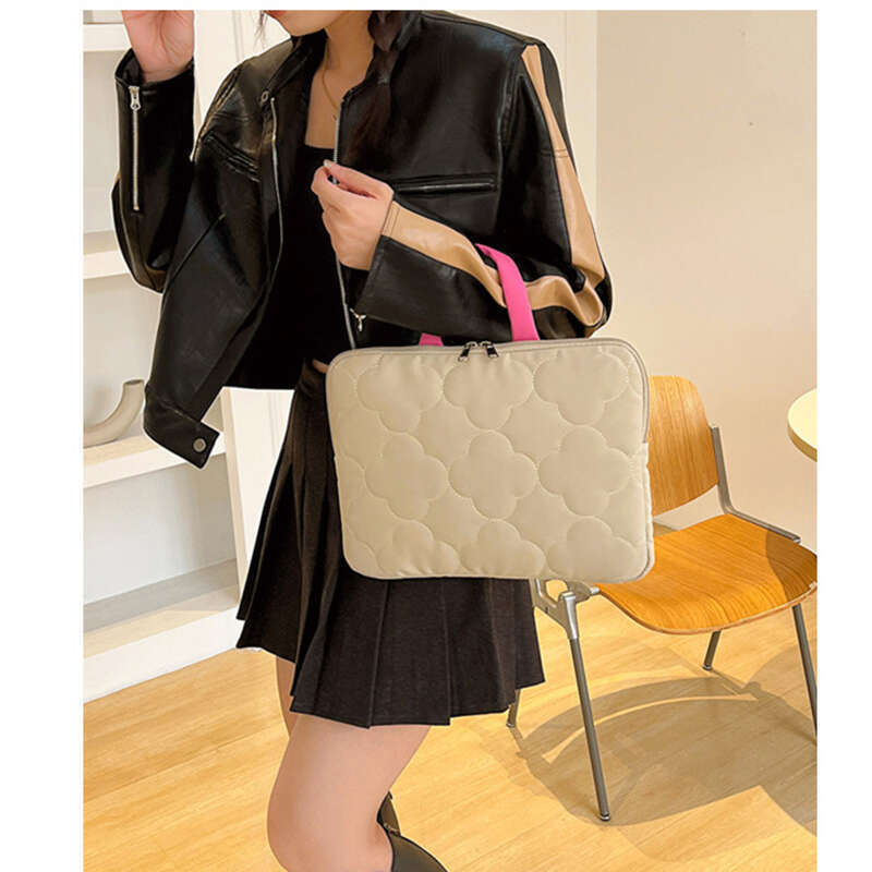 Korean Contrast Laptop 11 IPad Inner Tank Storage Bag 14 Inch Handheld Notebook Case_voghion.com