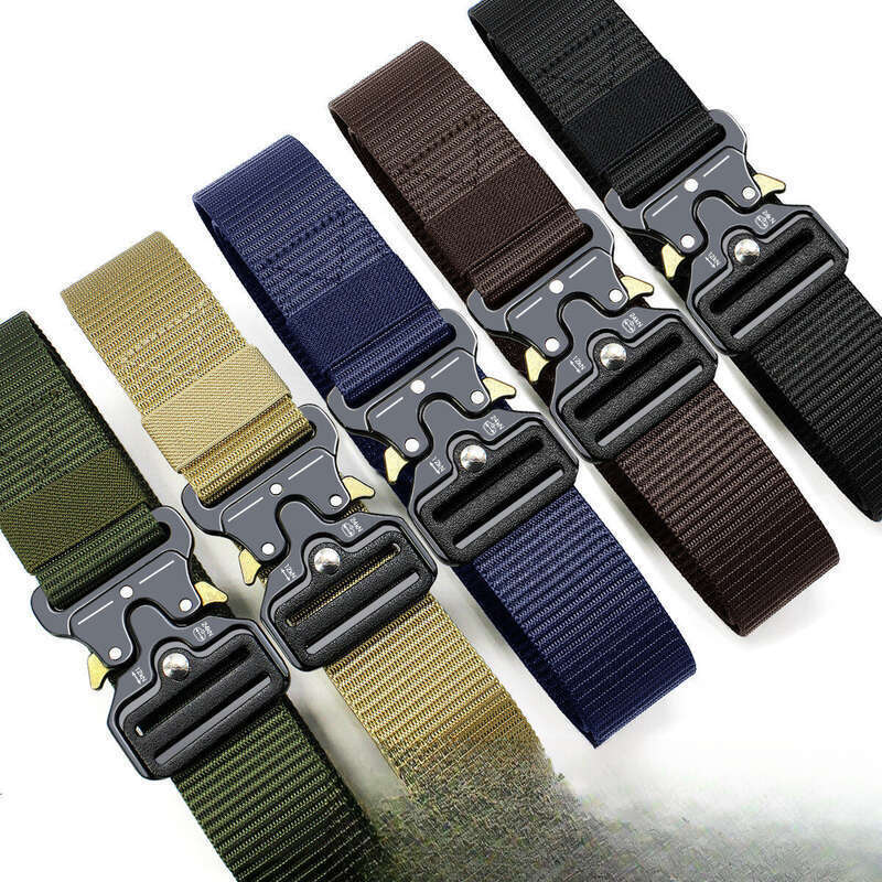 Tactical Buckle Nylon Men's Outdoor Sports Canvas Combat Inner Belt_voghion.com