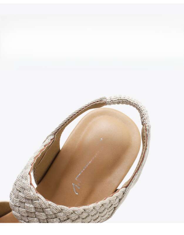 Sandali Tacco Estate Punta Aperta Comode Moda Scarpe Donna Intrecciate_voghion.com