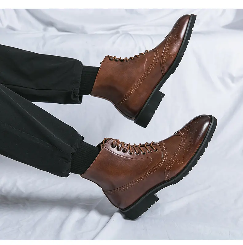Chaussures de sport antidérapantes pour hommes, chaussures décontractées à plateforme rehaussante, chaussures tendance pour papa_voghion.com