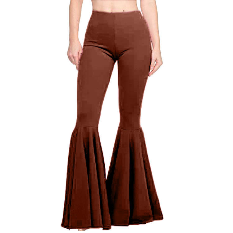 Kadın Deniz Kızı Büyük Yüksek Bel Slim Fit Elastik Günlük Pantolon_voghion.com