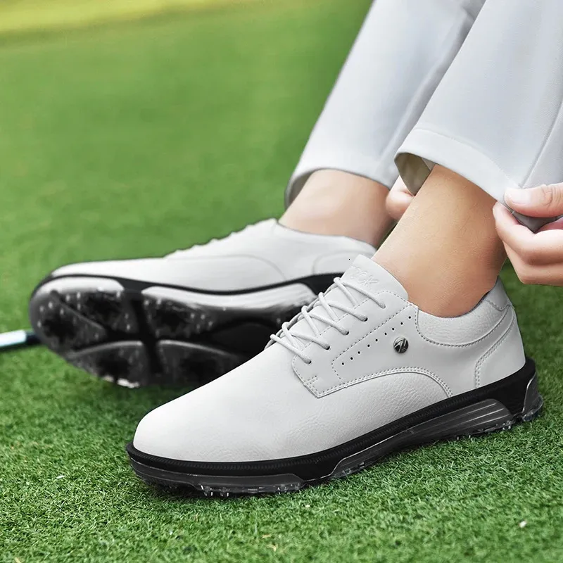 Αδιάβροχα παπούτσια Golfer Sport Man Ankle Golf Sneaker Είδη παπουτσιών γκολφ Παπούτσια γκολφ Αντιολισθητικά άνετα παπούτσια για περπάτημα μαύρο 240_voghion.com