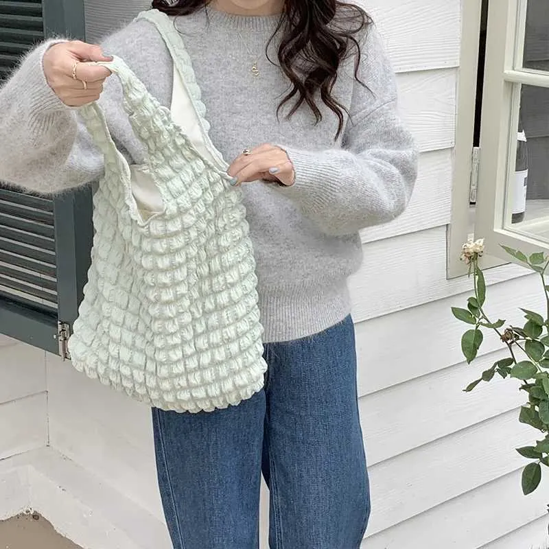 Ydlns Été Plissé Nuage Femelle Bonbon Couleur Grande Capacité Sac À Bandoulière Sacs À Main Shopping Filles Pochette Fourre-Tout_voghion.com