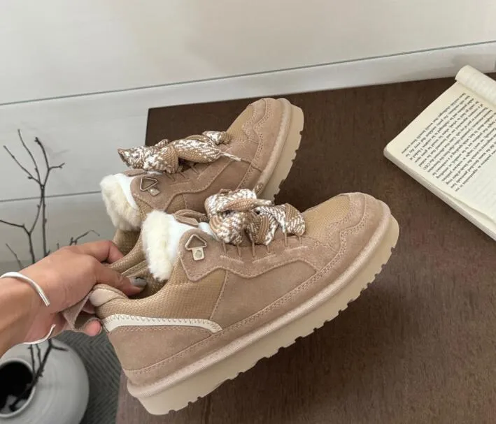 Klassische Low Mel freizeitschuhe LowMel Herbst winter frauen schnee top gemütliche schaffell sport Casual stiefel_voghion.com