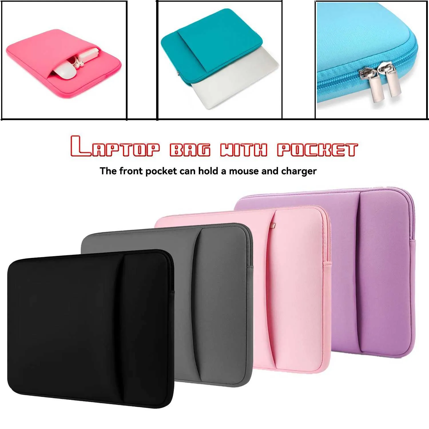 Inner 11/13/14/15/16/17 Inch Computer Bag Protective Cover Front Pocket Can Hold Power Multifunctional Laptop Ba24111_voghion.com