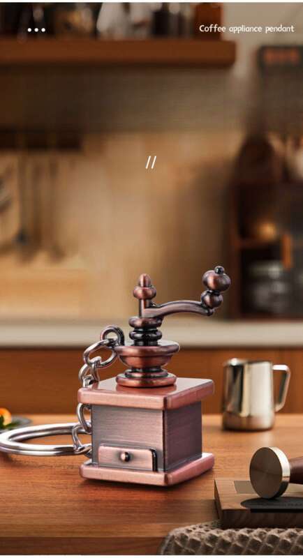 Pendentif clé de voiture en métal 3D, porte-clés ustensile à café, cadeau commémoratif d'anniversaire de magasin_voghion.com