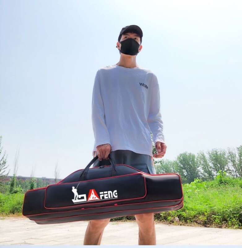 Oferta especial de equipamento à prova d'água e resistente ao desgaste, vara de pesca de lona multifuncional de grande capacidade, vara de 1,25 metros_voghion.com