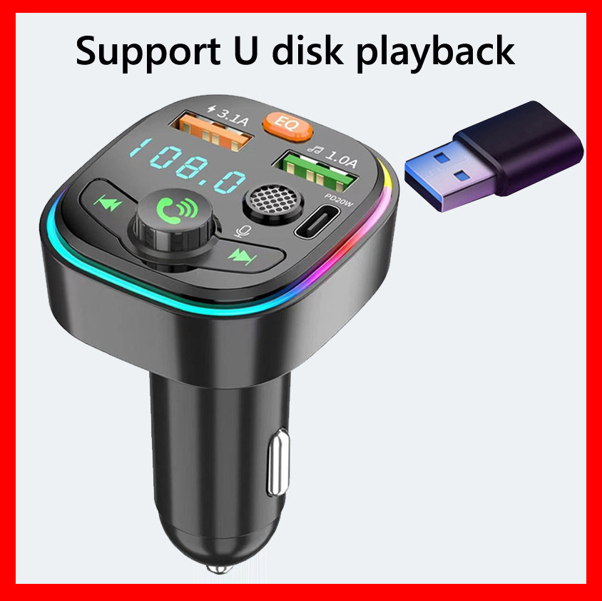 Chargeur privé T30 compatible Bluetooth lecture FM téléphone mains libres qualité sonore sans perte allume-cigare voiture rapide
