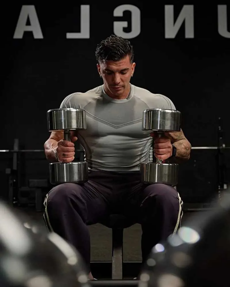 T-shirt de compression à manches courtes pour homme, séchage rapide, pour vélo, course à pied, entraînement, vêtements de sport, W250317_voghion.com