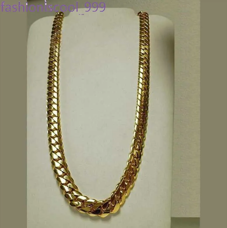 Bijoux de créateur classique en or 14 carats Miami pour hommes, chaîne cubaine, collier, bague, style minimaliste, cadeau de Noël