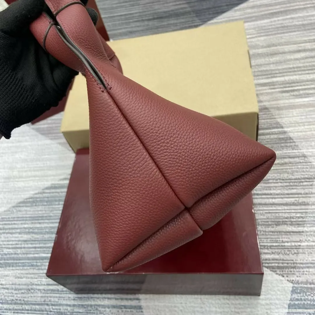 Quality Designer Softbits Bucket Grained Calfskin Leather Top Handle Gold Hardware Hasp Shoulder Bags Women Daily_voghion.com