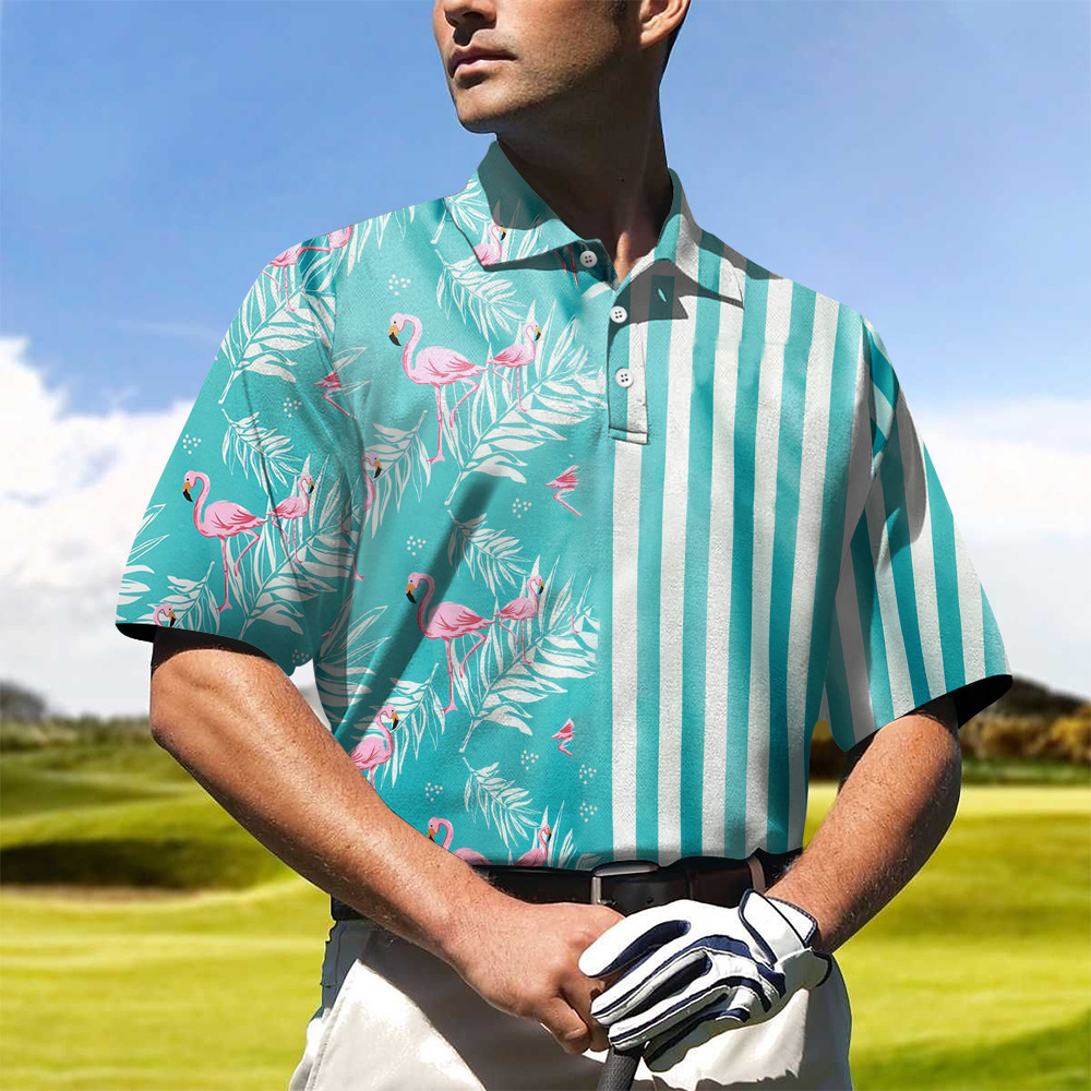 Men's Clothing Hot Sale Hawaiian Men's Shirt Striped Print Short Sleeve Shirt Men's Casual Daily Shirt Polo Shirt_voghion.com