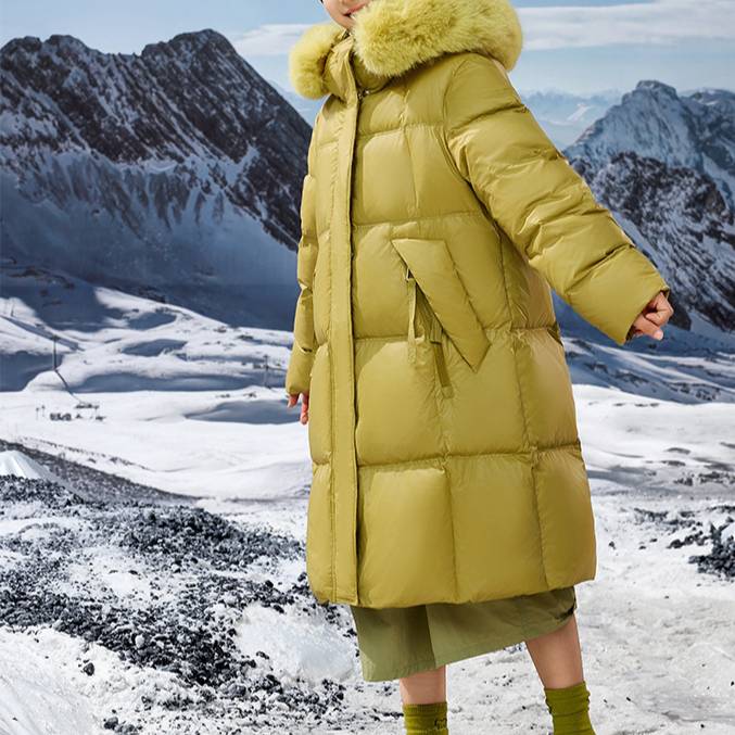 Luxe winter donsjas voor meisjes met bontkraag en capuchon_voghion.com