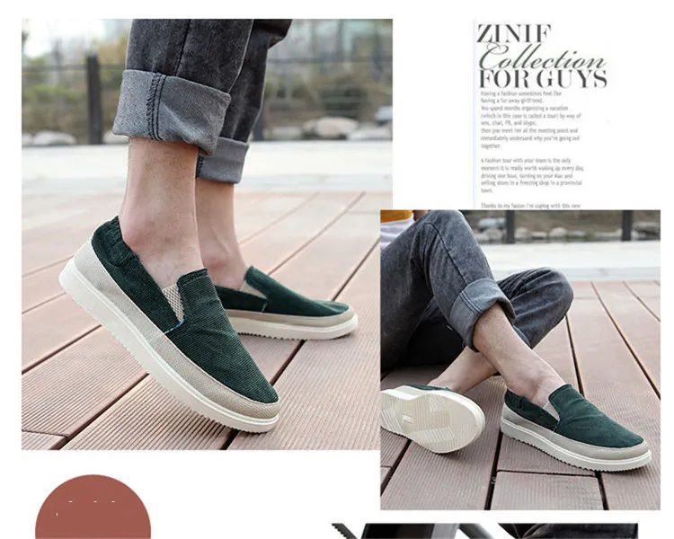 Summer Low Top Canvas One Step For Lazy Men's Casual Trendy Shoes Free Of Shipping 456_voghion.com