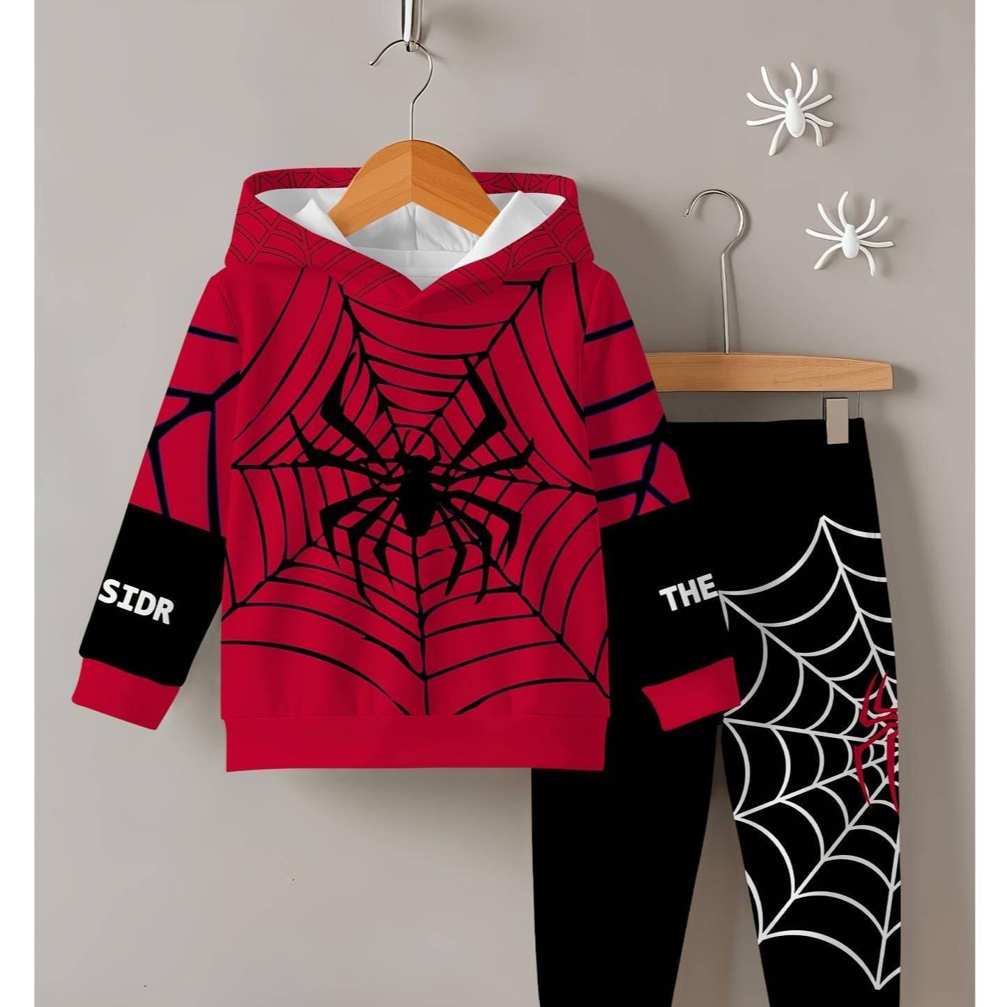 ​​Boys' Stylish Hoodie & Jogger Set - Trendy Two-Piece Outfit With Cartoon Prints & Breathable Fabric (8+ Years, 140cm+)​​_voghion.com