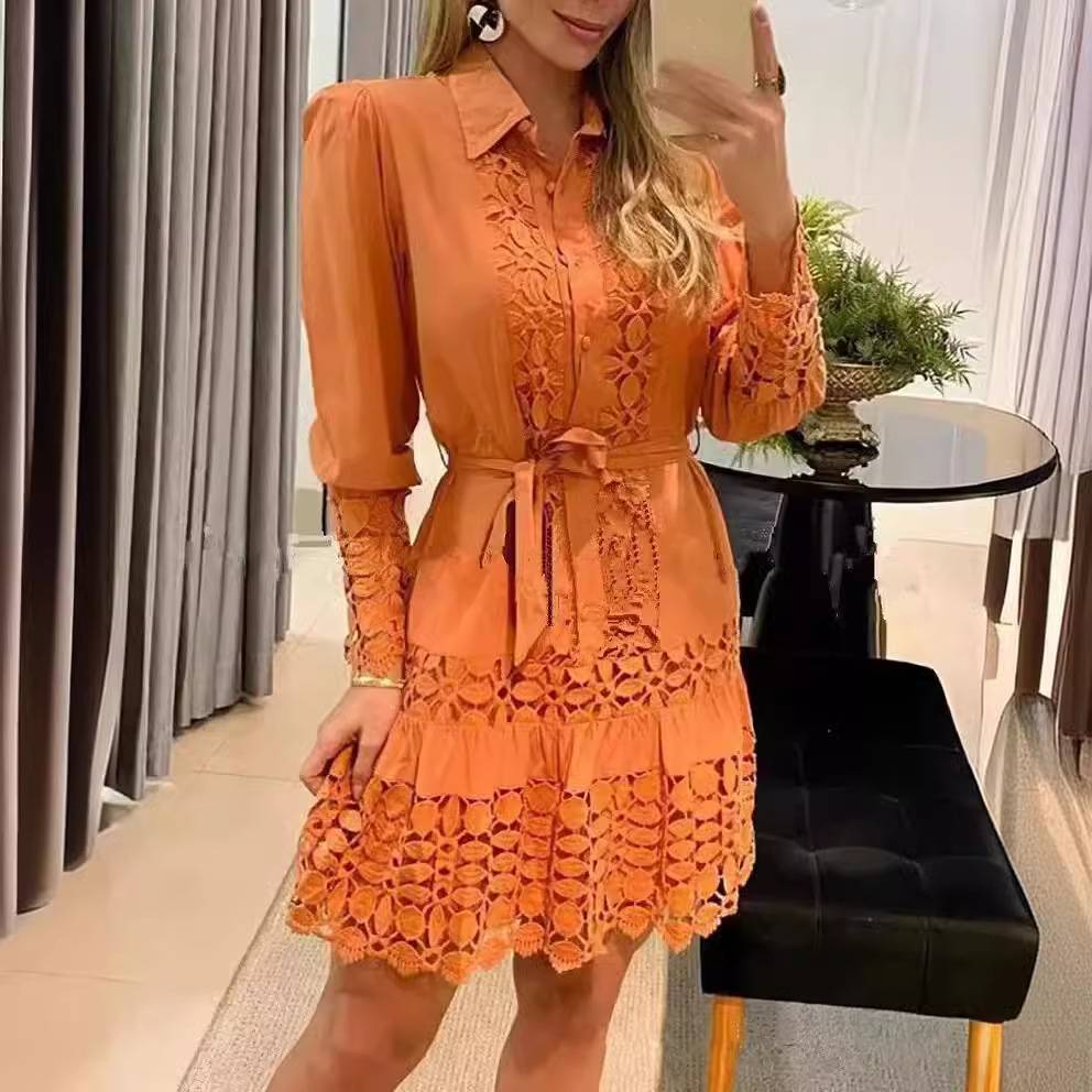 Women's Long Sleeve Blouse Korean Style Solid Color Smart Shirt_voghion.com