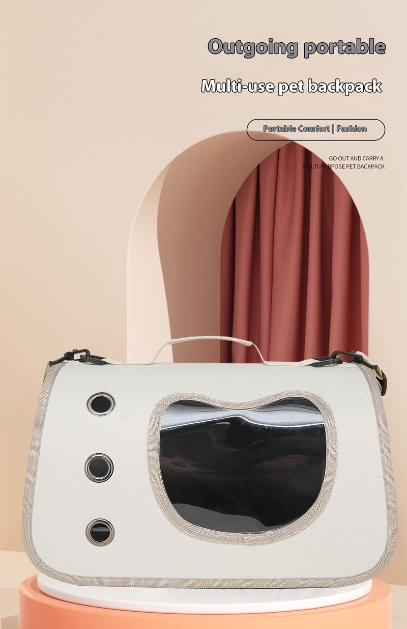 Haustiertasche, tragbare Tasche zum Ausgehen, Umhängetasche fürs Auto, kleine Hunde, atmungsaktiv, große Kapazität,_voghion.com