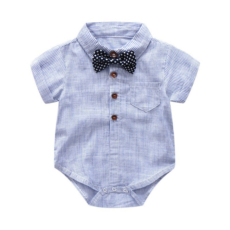 Mutter & Kinder Baby dreieck kleid männlichen baby gentleman kriechen anzug sommer kurzarm_voghion.com