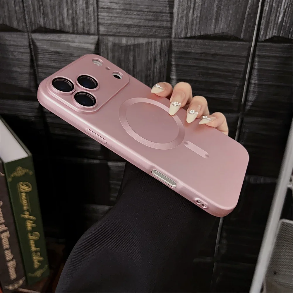Magnetic Silicone Phone Case With Lens Protection For Iphone_voghion.com