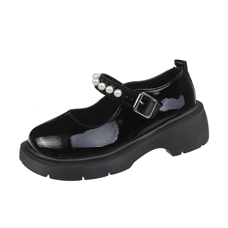Scarpe mary jane da donna con perle e suola platform_voghion.com