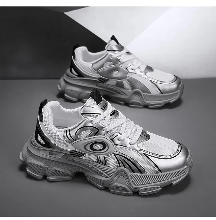 Autumn low cut thick soled dad student versatile casual sports shoes, mesh breathable men's shoes_ecoleips.com