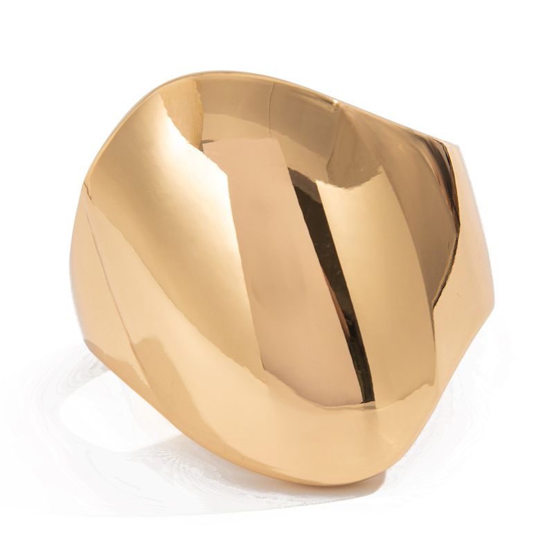Braccialetto con doppio anello con specchio geometrico esagerato alla moda e design aperto Sense Hug_voghion.com