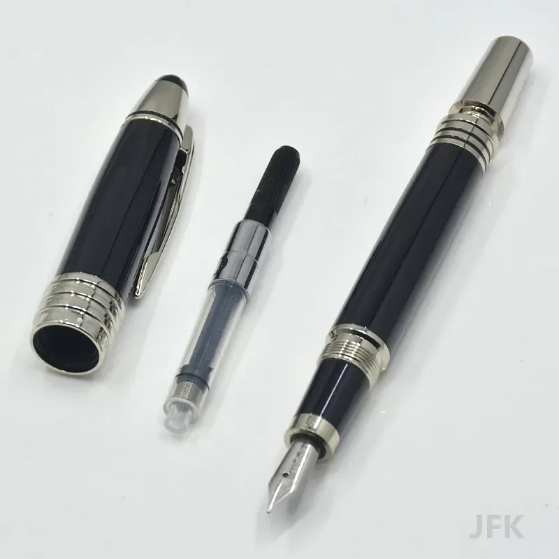 engros Engros Hot Selg JFK Svart Metal Kulepenn / Fyllepenn Skole Kontorskrivesaker Klassisk skriveblekk penner til bursdagsgave_voghion.com