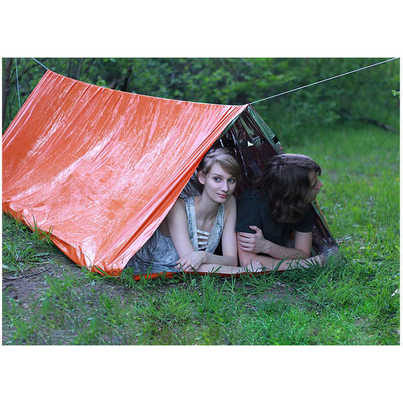 Portable Outdoor Cold And Moisture-proof, Warm Camping, Heat Reflection Bag, Emergency Aluminum Film Triangular Tent For_voghion.com