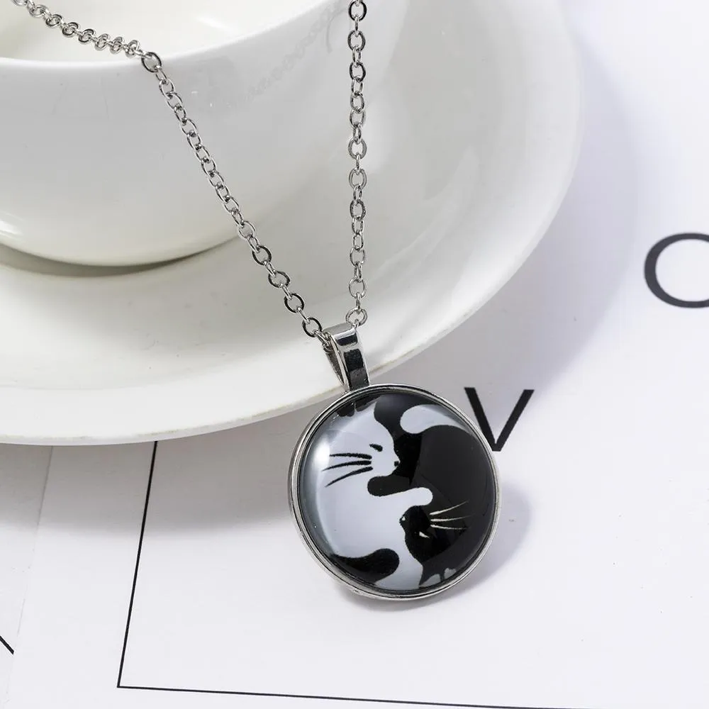 Nuova collana con ciondolo a forma di animale per donna, moda, uomo, Yin Yang, collane girocollo con catena a maglie_voghion.com