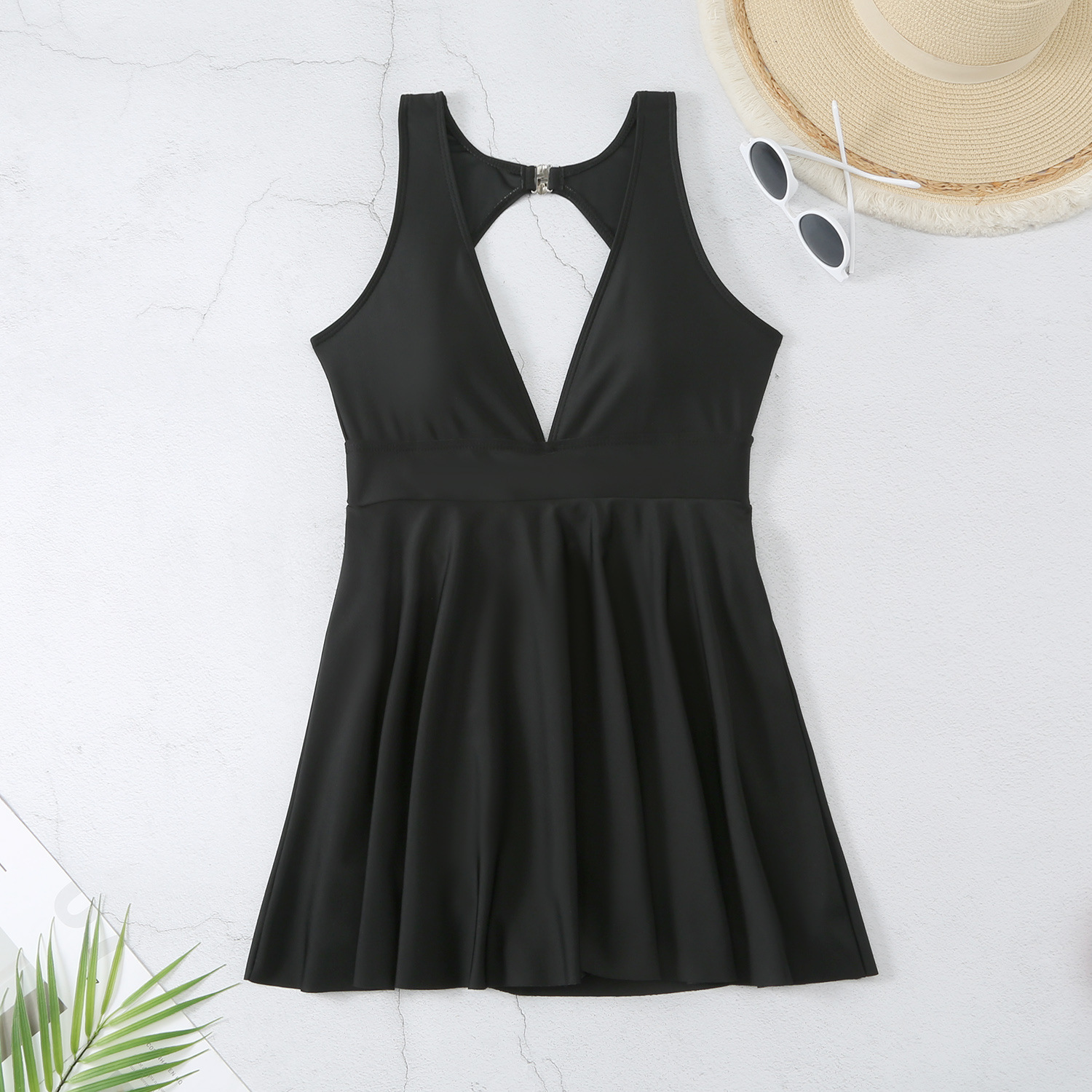 2024 New Solid Color One Piece Women's Sexy Swimsuit_voghion.com