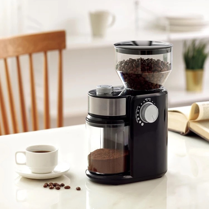 Coffee Automatic Burr Mill Coffee Grinder with 18 Levels Thickness Adjustable Grinders, Black_voghion.com