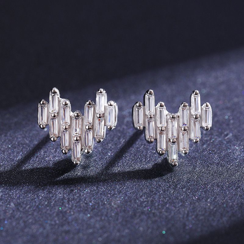 Orecchini a lobo a cuore per donna argento zircone regalo matrimonio_voghion.com