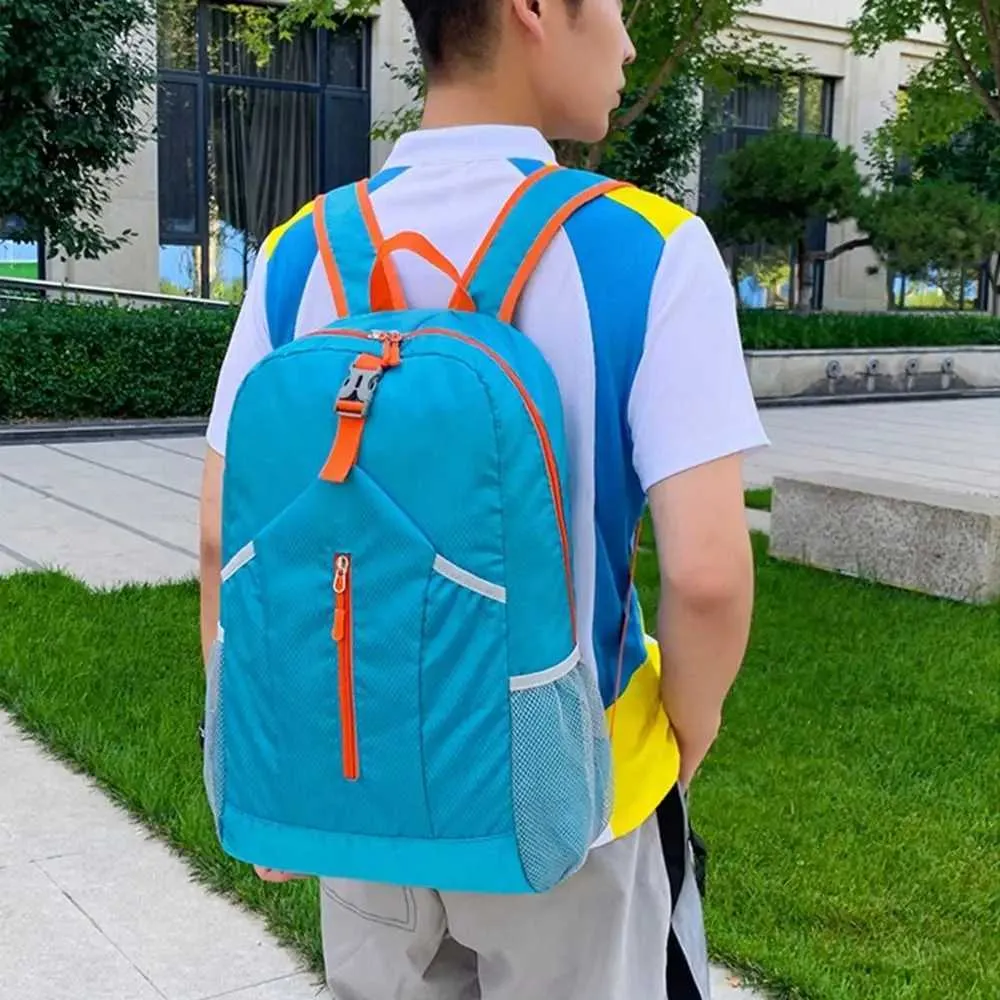 Sac à dos de sport d'extérieur imperméable à l'eau, sac d'alpinisme Oxford de grande capacité, sac de voyage léger et pliable à la mode_voghion.com