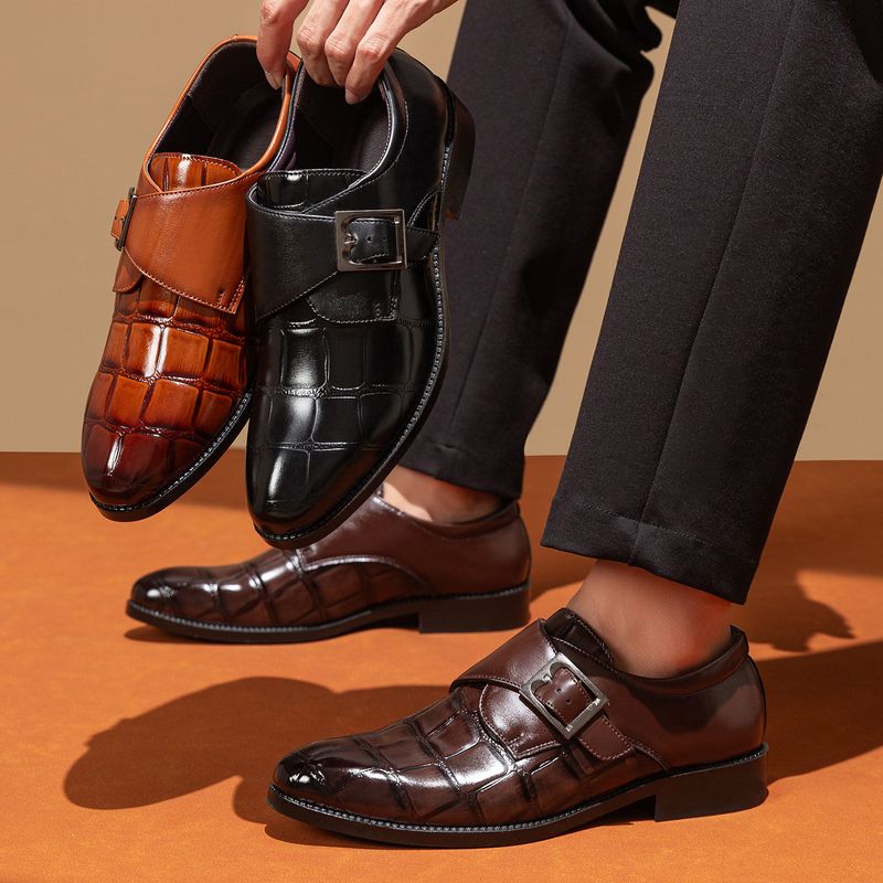 Heren Business Casual Dress Oxfords Formele Veterschoenen voor Kantoor, Feesten en Dagelijks Gebruik_voghion.com