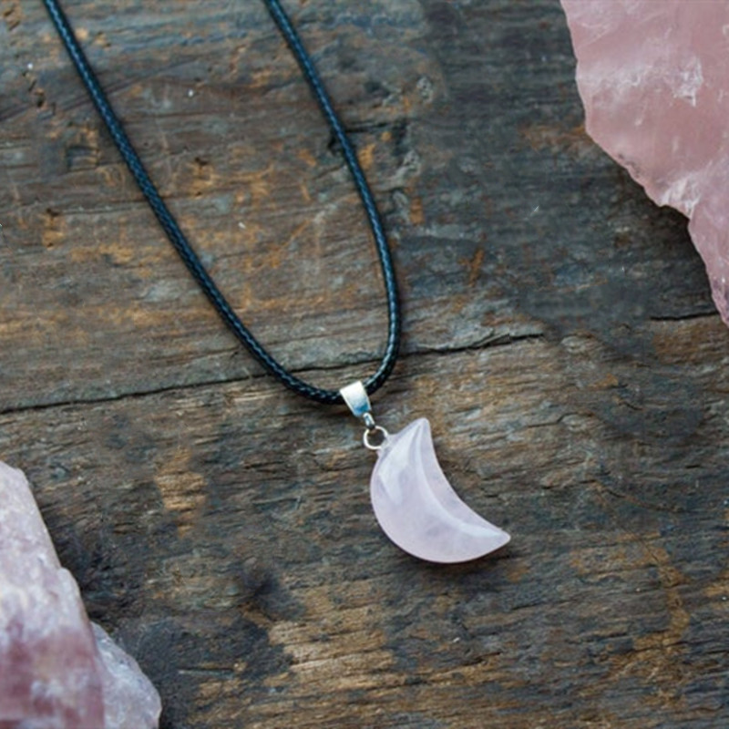 Colliers Collier Lune Quartz Rose_voghion.com