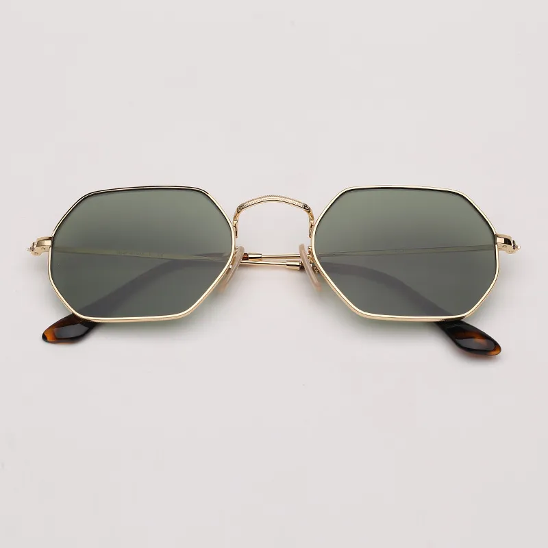 Hexagonal Sunglasses Metal Frame Classic Retro Shades For Men_voghion.com