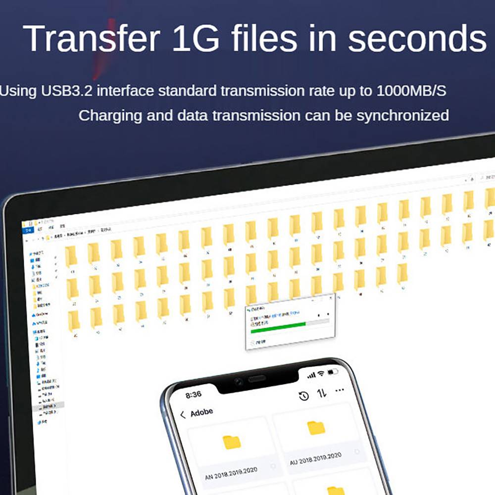 LANSKLBD Hannord USB3.2 10Gbps Cable USB A to Type-C 3.2 Data Transfer USB C SSD Hard Disk Cable 3A 60W Quick Charge 3.0 Charge Cable_voghion.com