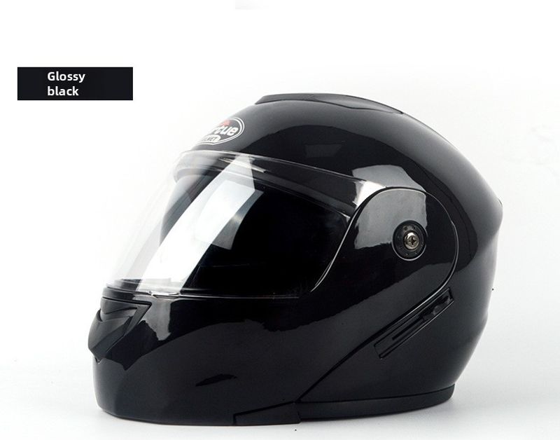 Casque de moto électrique à double lentille pour hommes et femmes, quatre saisons, Bluetooth, tendance et cool_voghion.com