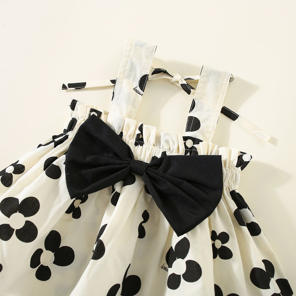 Baby Girl Set 2 Stéck Blummen Hosenträger Baby 0-3 Joer Koreanesche Stil Schleif Atmungsaktiv Babykostüm_voghion.com
