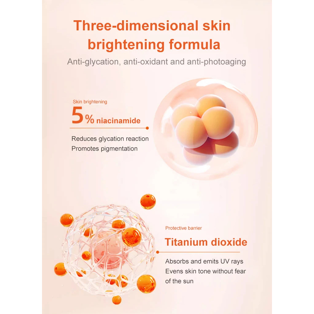 Local SellerVitamin C Tone up Lazy Whitening Foundation Face Concealer Makeup Cream LOYHANC_voghion.com