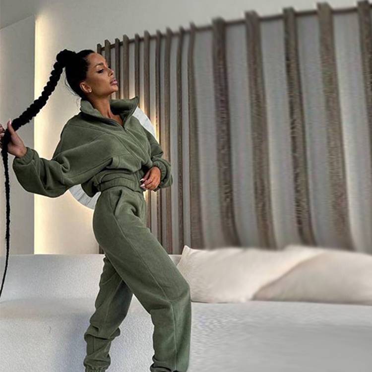 ​​"Women's Long Sleeve Cardigan & Jogger Pants Set – Trendy Streetwear (S-XL) – Soft & Stylish"​​_voghion.com