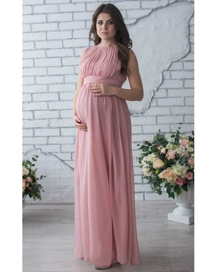 Kellékek Ruha Terhességi Ujjatlan Ruhák Maxi Fotózás Sifon Ruhák Kismama Terhes Nőknek LJ201123_voghion.com