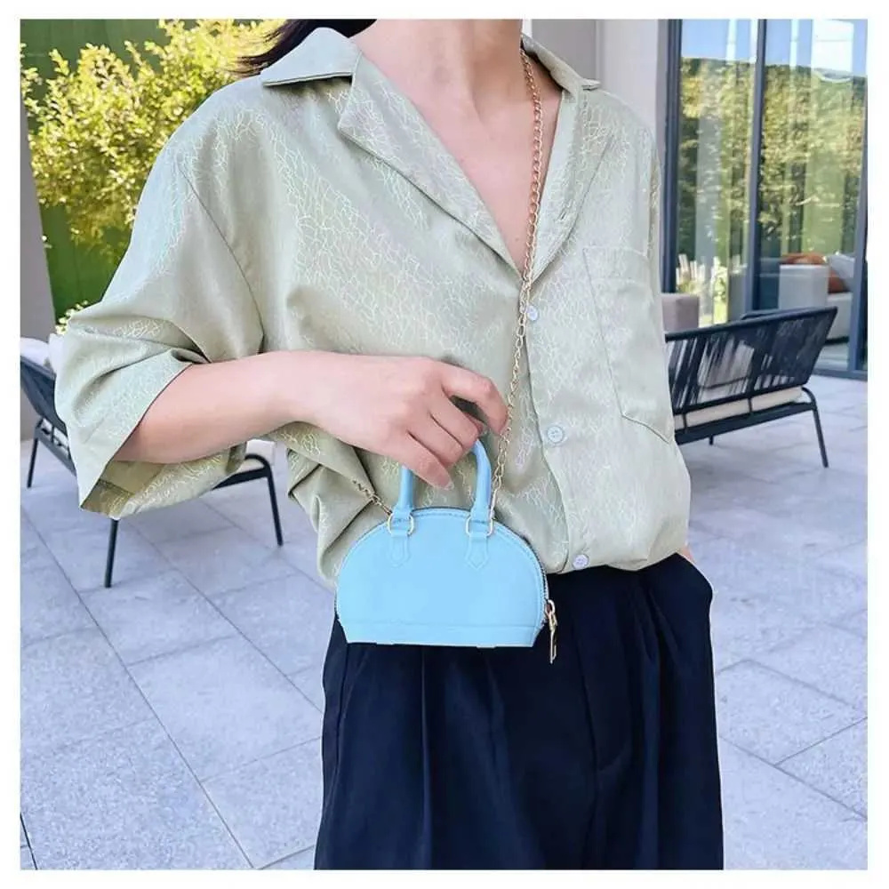 Fashion Pu Leather Mini Shell Crossbody High-capacity Solid Color Single Shoulder Underarm Bag GirlC241214_voghion.com