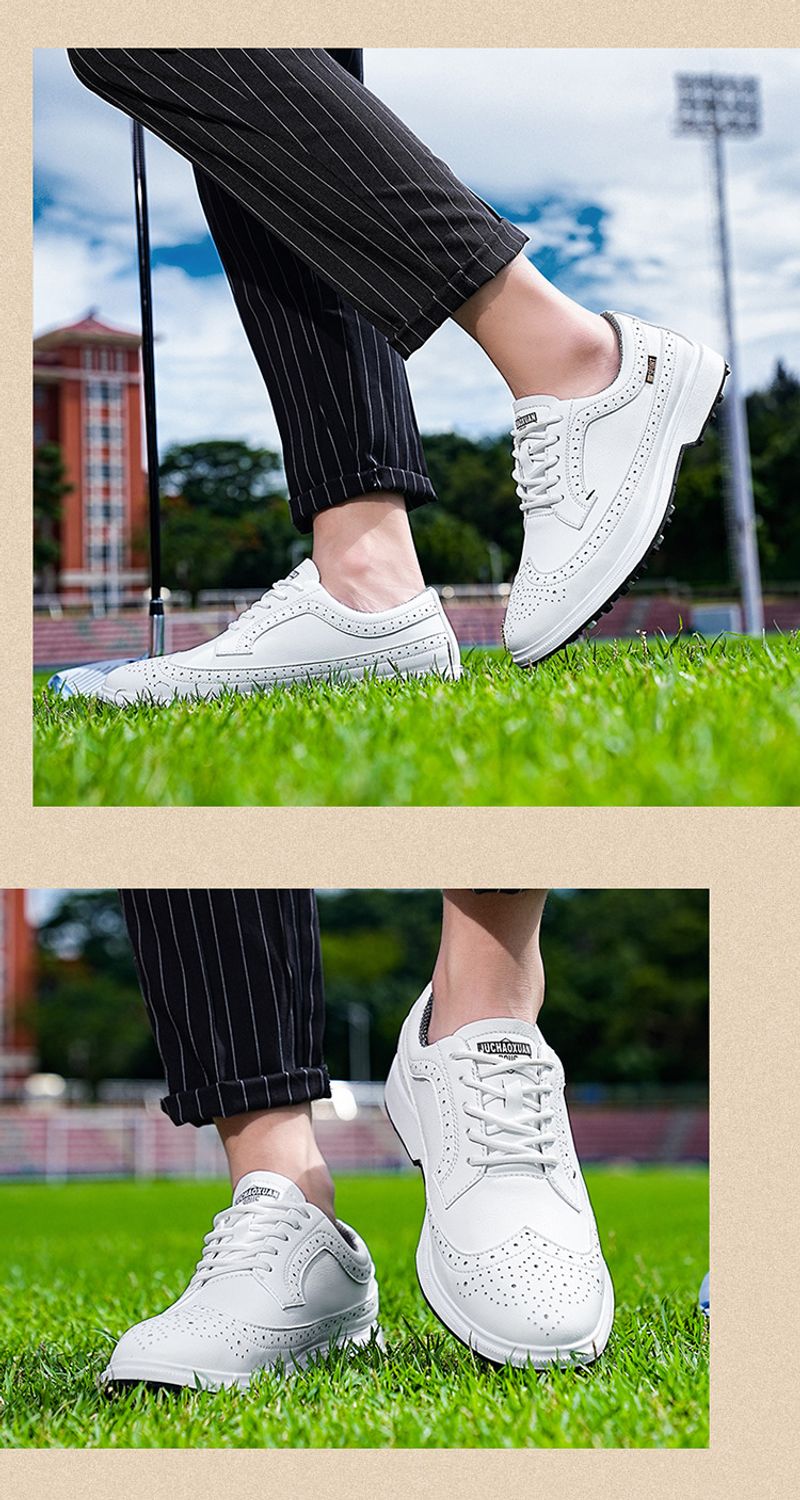 Baskets de golf décontractées de grande taille de style britannique, chaussures légères et portables pour hommes_voghion.com