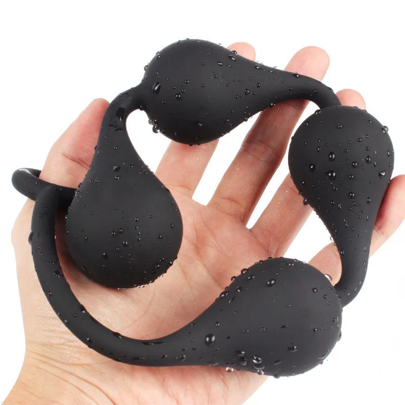 Juguetes anales de silicona con cuentas grandes, tapón sexual largo, anales, bolas, dilatador de ano, extensor, masajeador de próstata para Gay M_voghion.com