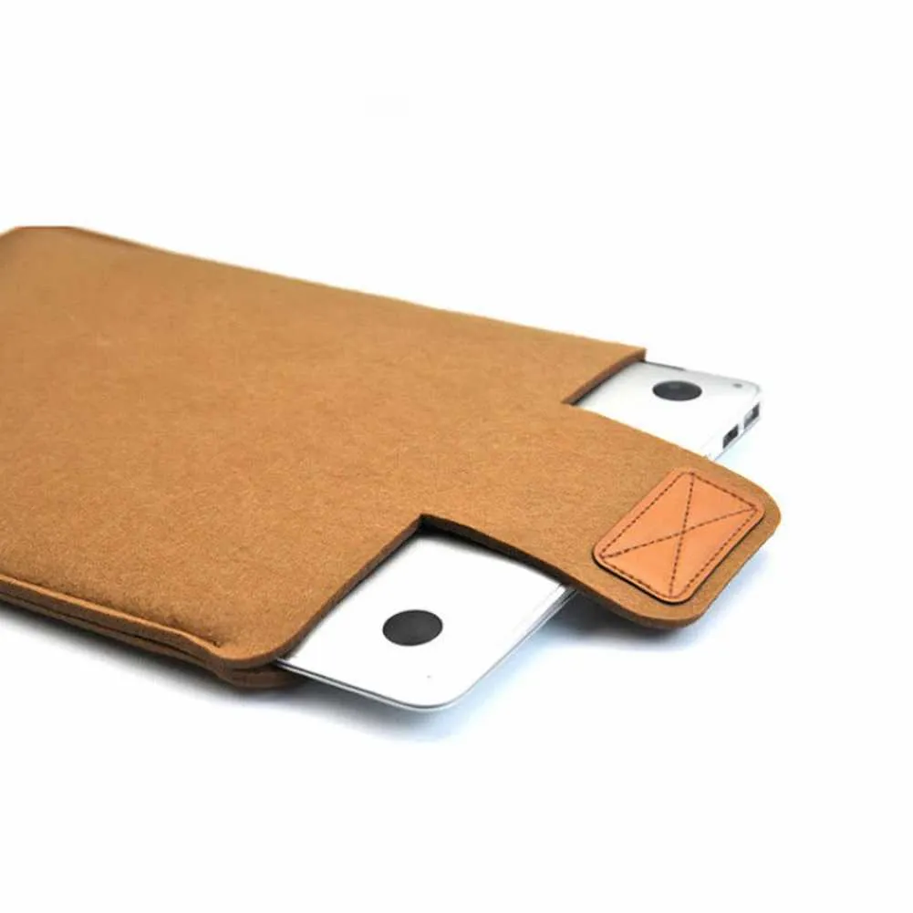 13Inch 15inch Felt Sleeve Slim Case Cover Bag for Books Air Pro Solid Color Tablet Storage Ba241101_voghion.com