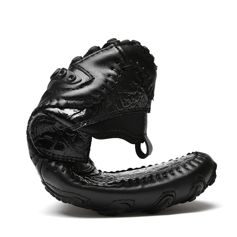 Übergroße neue Bean Herren Business Casual British atmungsaktive weiche Sohle Fahren Klettverschluss Lazy Schuhe Trend_voghion.com